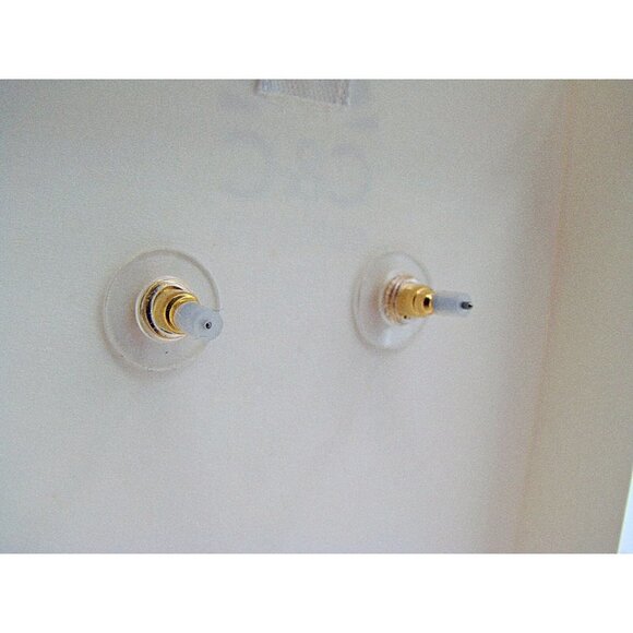 NIB C&C California Blue Gold Moon Stars Glass Beaded Heart Dangle Earrings - Picture 5 of 11